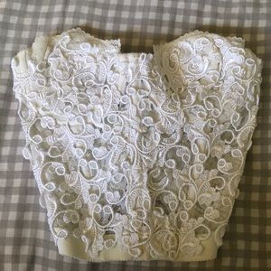 White lace corset